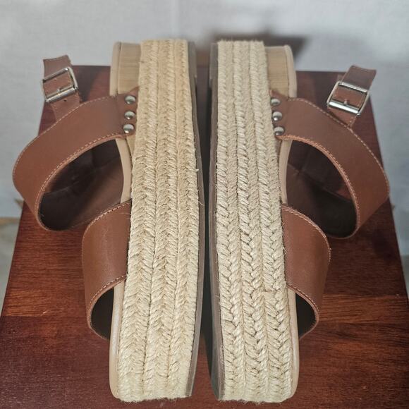 Steve Madden Fifer Brown Espadrille Wedge Sandal Size 9 (runs like an 8) - Picture 7 of 10